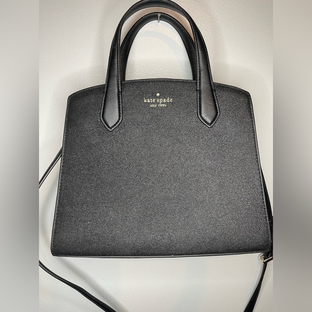 Kate Spade New York Black Tinsel Satchel EUC